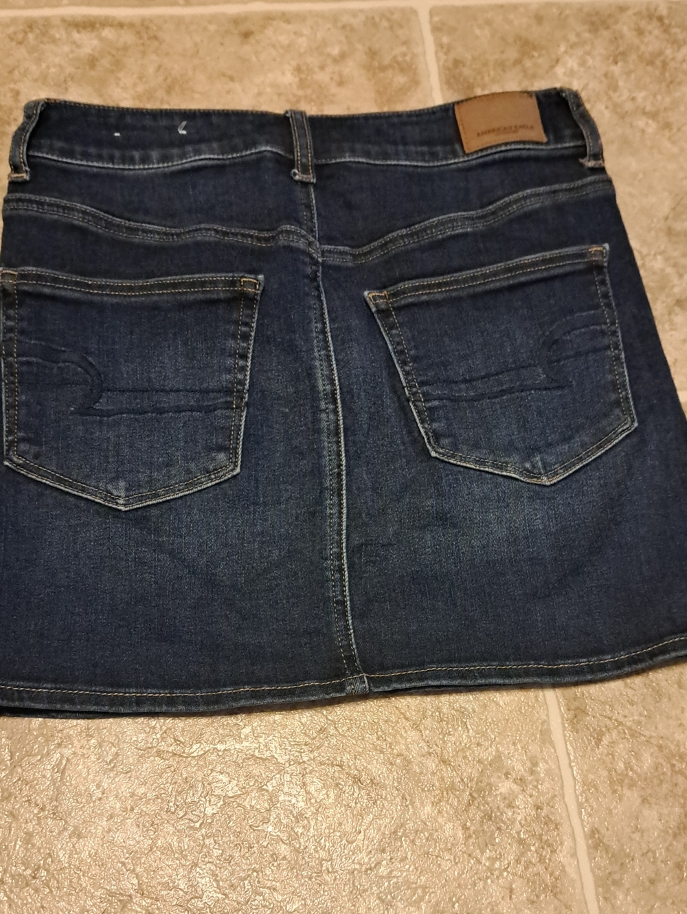 American Eagle Outfitters dark blue denim mini skirt. Size 2 Regular. - Picture 9 of 9